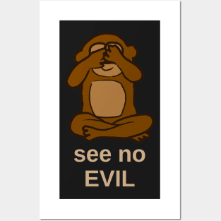 See no evil dark Posters and Art